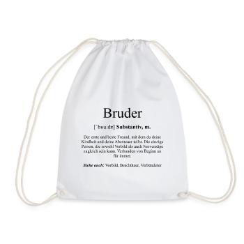 Bruder Definition Dictionary - Turnbeutel - Weiß - Vorne