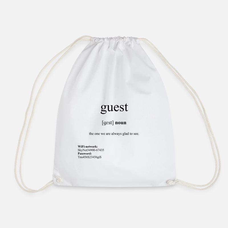 Guest | Gast Definition Dictionary - Turnbeutel - Weiß