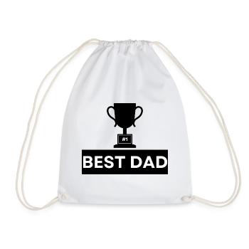 Nummer 1 Beste Papa Bold Typografie - Turnbeutel - Weiß - Vorne