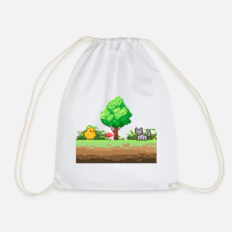 Aventure Pixel Garden - Sac de sport léger - blanc