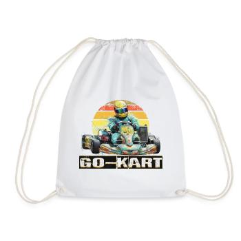 Go-Kart fahren - Turnbeutel - Weiß - Vorne