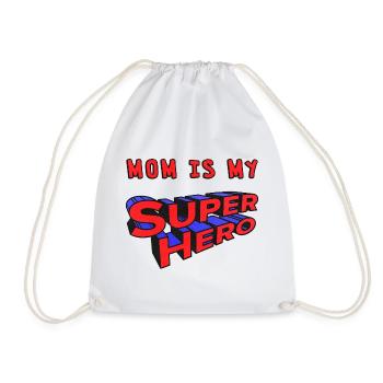 Maman est ma super-héroïne - Sac de sport léger - blanc - Devant