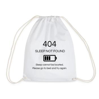 404 Sleep not found - Drawstring Bag - white - Front