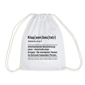 Slap Best Slaps Psychiatry Fun Sayings - Drawstring Bag - white - Front