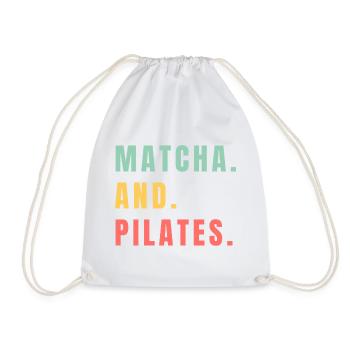 MATCHA ET PILATES - Sac de sport léger - blanc - Devant