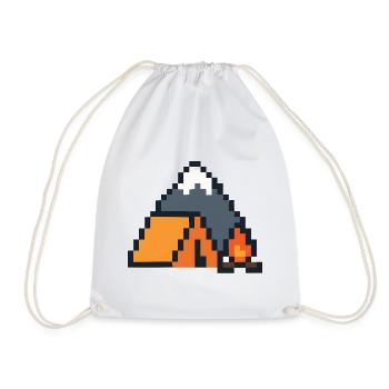 Pixel Schlaffuchs Mondnacht - Turnbeutel - Weiß - Vorne