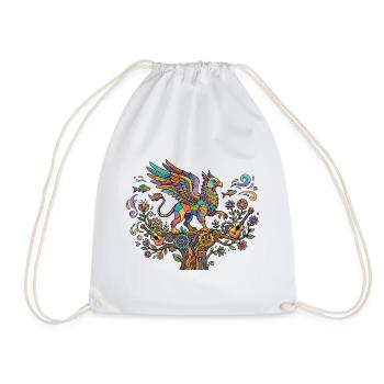Phoenix Nature Music According Motif de motif de guitare - Sac de sport léger - blanc - Devant