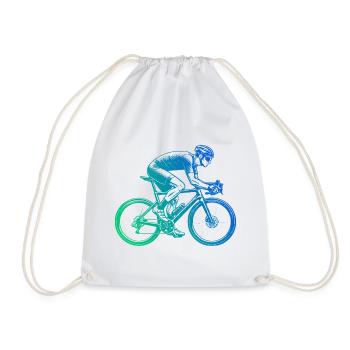 Geschenkidee für einen Roadbike mit Roadbike - Turnbeutel - Weiß - Vorne