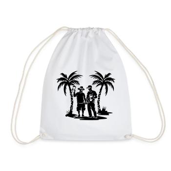 Équipe de vacances Silhouette de la plage - Sac de sport léger - blanc - Devant