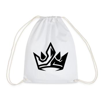 Crown King Symbol - Drawstring Bag - white - Front