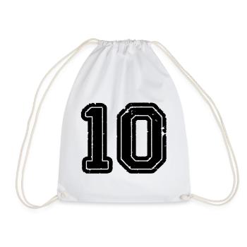 10 - Drawstring Bag - white - Front