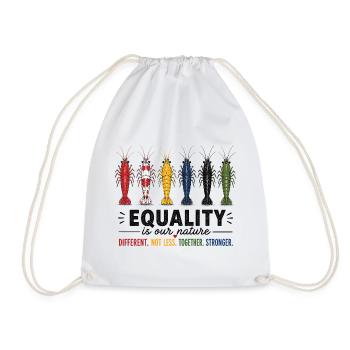 Equality Garnelen Vielfalt - Turnbeutel - Weiß - Vorne