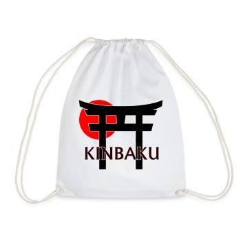 Kinbaku unter Torii und roter Sonne (weiß) - Turnbeutel - Weiß - Vorne