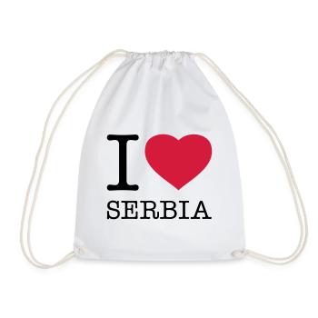 J’AIME LA SERBIE Serbien - Sac de sport léger - blanc - Devant
