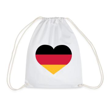 Deutschland Herz | Herz | Heart - Sac de sport léger - blanc - Devant