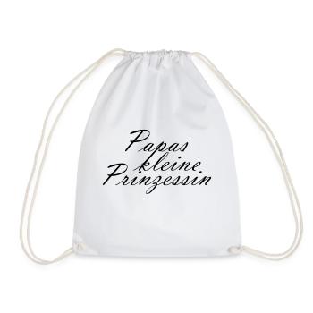 Papas kleine Prinzessin Baby Geburt Geschenk - Turnbeutel - Weiß - Vorne