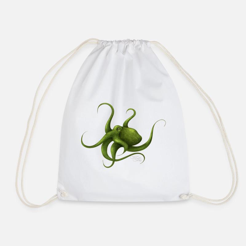 OCTOPUS mit Signatur - Turnbeutel - Weiß