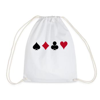 Jeu De Cartes - Carte à jouer - Sac de sport léger - blanc - Devant