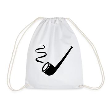 pipe - Drawstring Bag - white - Front