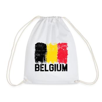 Coups de pinceau du drapeau belge - Sac de sport léger - blanc - Devant