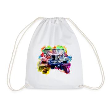 jeep - Drawstring Bag - white - Front