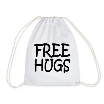 Free hugs - Turnbeutel - Weiß - Vorne