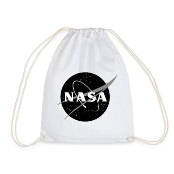 NASA Logo Classique Noir et Blanc - Sac de sport léger - blanc - Devant