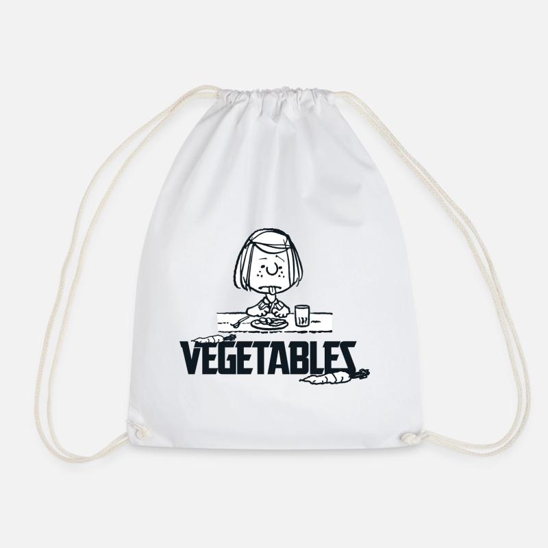 Peanuts Peppermint Patty Vegetables - Drawstring Bag - white