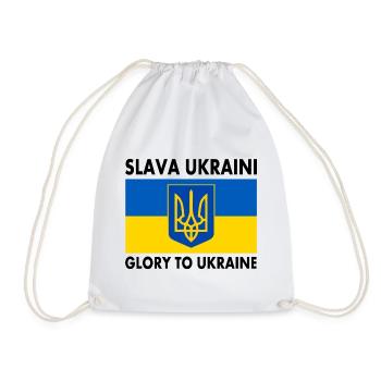 Slava ukraini - Sac de sport léger - blanc - Devant