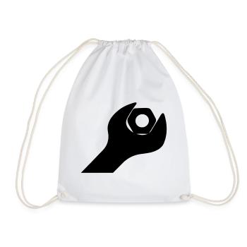 Outil de clé avec boulon - Sac de sport léger - blanc - Devant