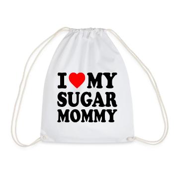 I love my Sugar mommy - Drawstring Bag - white - Front