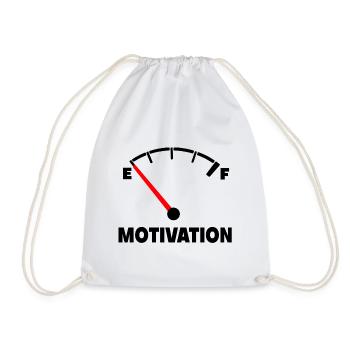 The motivation is at zero. refill so * - Drawstring Bag - white - Front