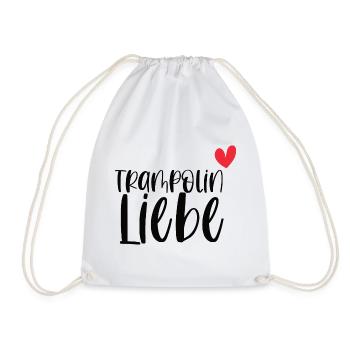 Trampolin Liebe Jumping Fitness Geschenk - Turnbeutel - Weiß - Vorne