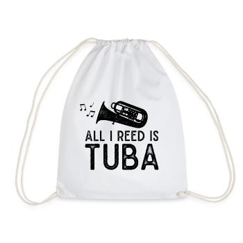 Tuba Tuba Cuivre Instrument Musique Fanfare - Sac de sport léger - blanc - Devant