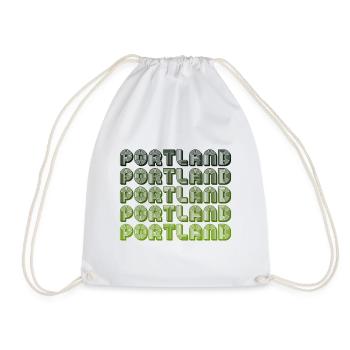 Portland Retro Gradient Muster - Turnbeutel - Weiß - Vorne