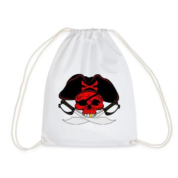 Pirate rouge - Sac de sport léger - blanc - Devant