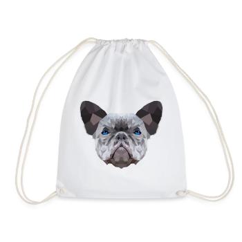 Français Bulldog - Low Poly Art. - Sac de sport léger - blanc - Devant