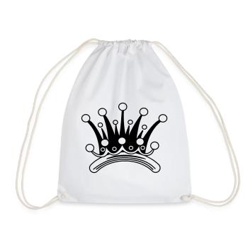 Crown party - Drawstring Bag - white - Front