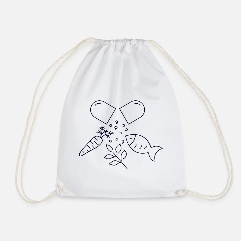 dietary food supplements - Drawstring Bag - white