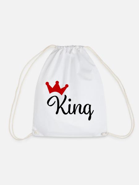King mit Krone - Turnbeutel - Weiß