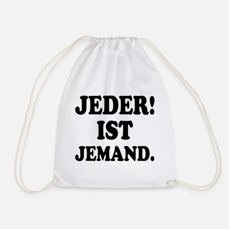 Jeder ist jemand - Turnbeutel - Weiß