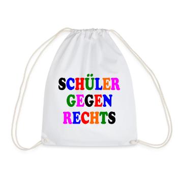 Schüler gegen rechts - Turnbeutel - Weiß - Vorne