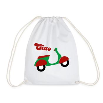 Scooter Ciao Italy Holiday Joie de vivre Fan happy - Sac de sport léger - blanc - Devant