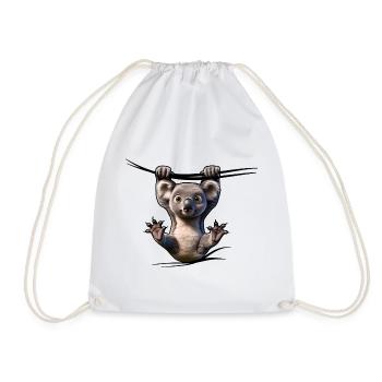 Little Koala Hopper - Drawstring Bag - white - Front