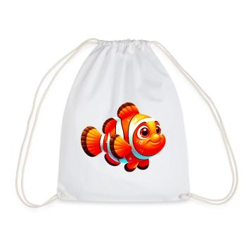 Poisson-clown - Sac de sport léger - blanc - Devant