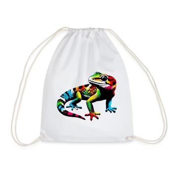 Gecko - Drawstring Bag - white - Front