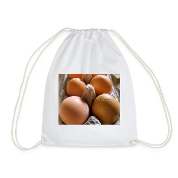 Eier - Turnbeutel - Weiß - Vorne