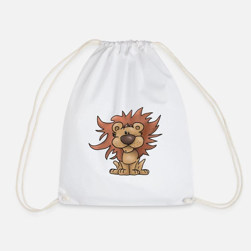 putziger_Loewe - Drawstring Bag - white