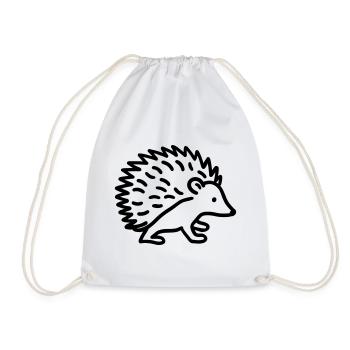 Stachelschwein - Turnbeutel - Weiß - Vorne