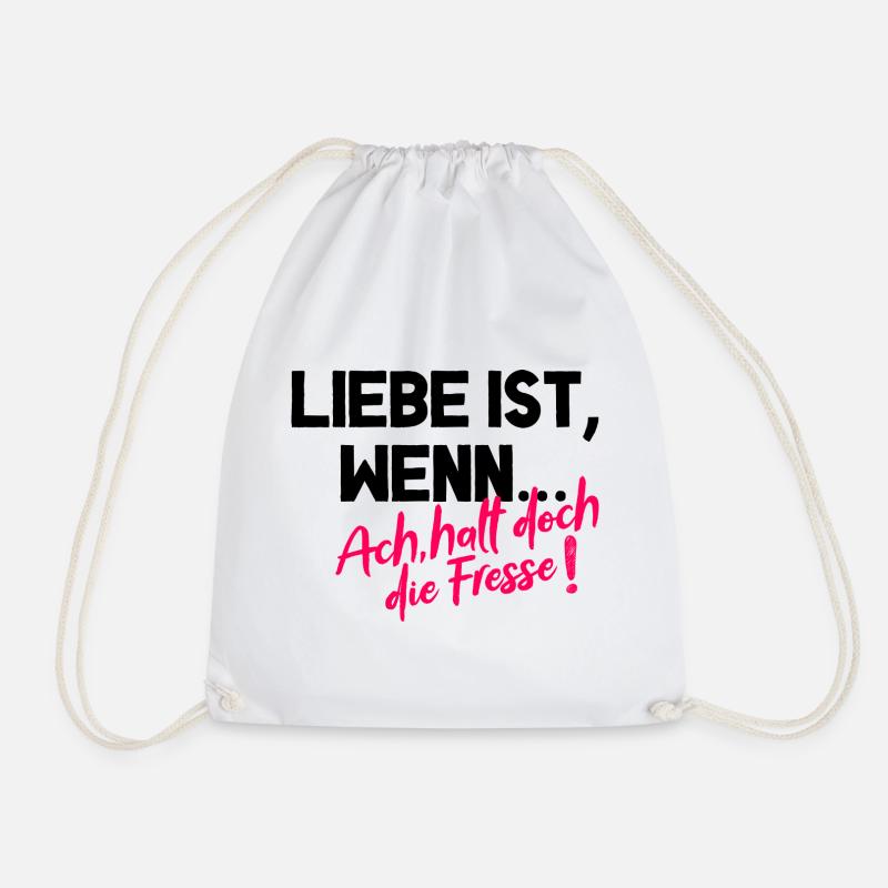 Oh Shut Up – Fun Shirt - Drawstring Bag - white